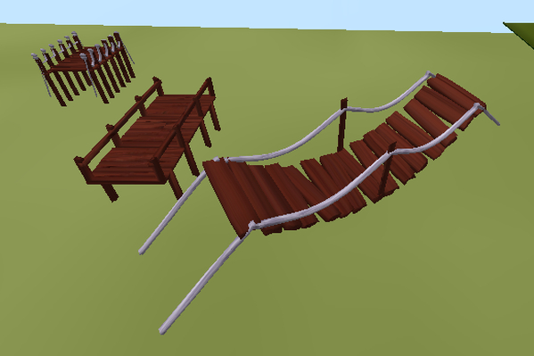 Tiny Small Suspension Bridge, Rope And Swing Bridge SET #2