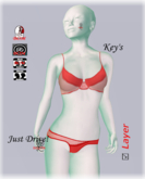 Lingerie Set Leah Bra and Panty in Red-Layers for System Default, NUX Senra Jamie, and BOM-mesh Avatars