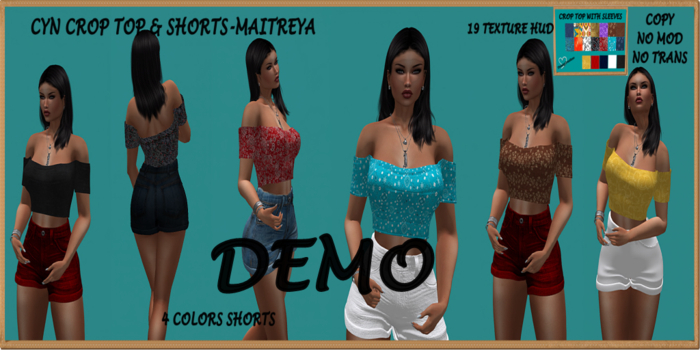DEMO  CROP TOP & SHORTS MAITREYA