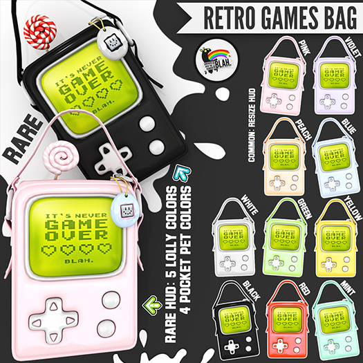 Blah. Retro Games  Bag - Red