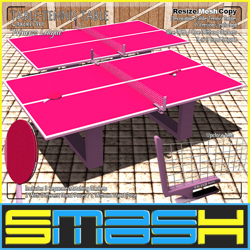 SMASH - Table-Tennis Table SET (Princess League)