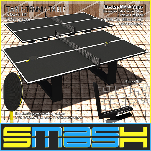 SMASH - Table-Tennis Table SET (Elite League)