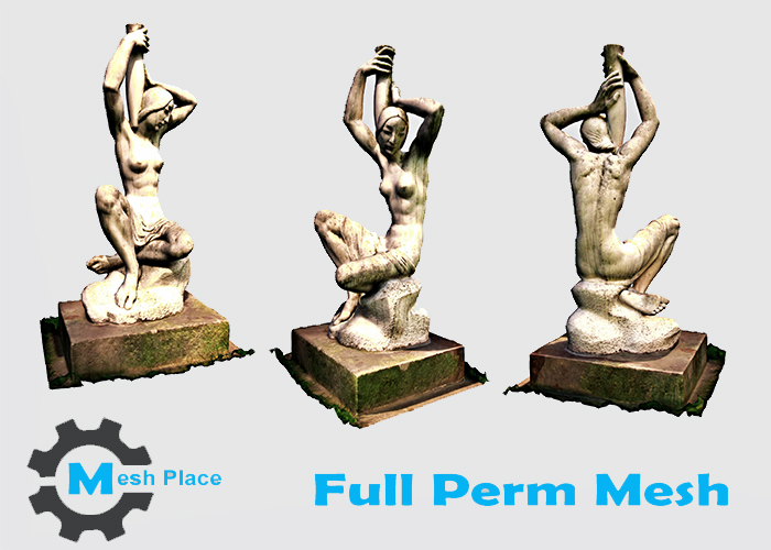 Mesh Place - Girl with Amphora Statue (add to unpack)