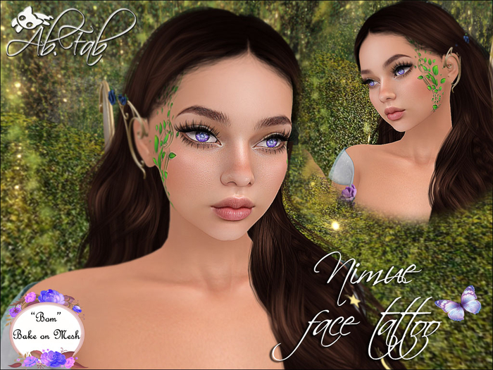 Ab.Fab BOM face tattoo