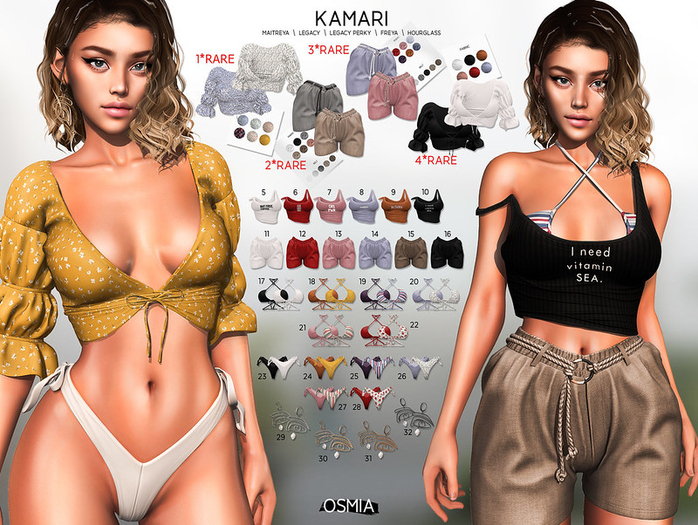 OSMIA - Kamari.Gacha.Shorts - Colors - M - RARE