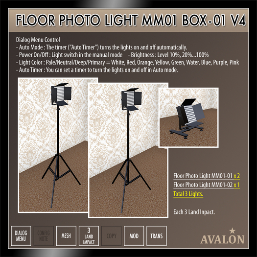 AVALON : Floor Photo Light MM01 Box-01