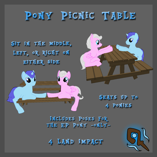 [Silfr~] Pony Picnic Table (boxed)