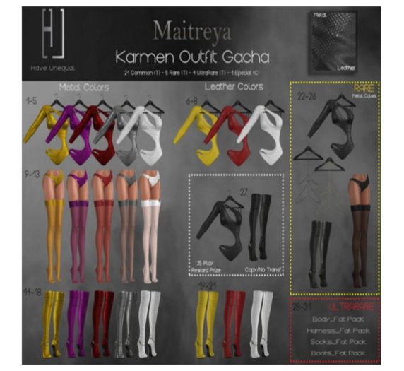 HU Karmen Gold Set complete