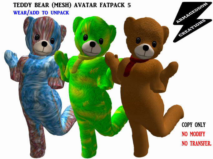 TEDDY BEAR AVATARS FATPACK 5