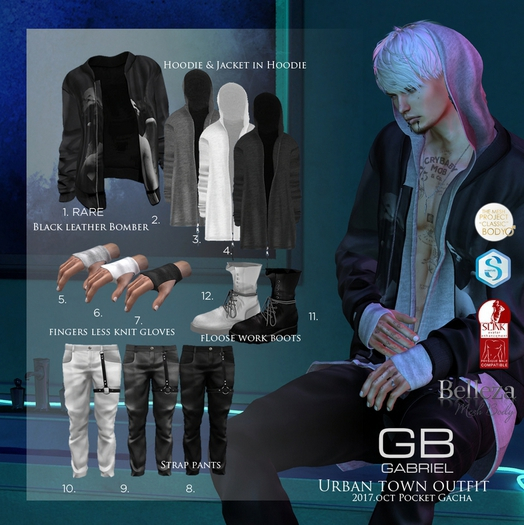 10.::GB:: Strap pants / White