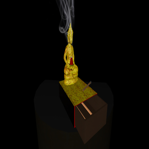 Y.B.'s Incense cone TinyGoldBladeBudha on Matches