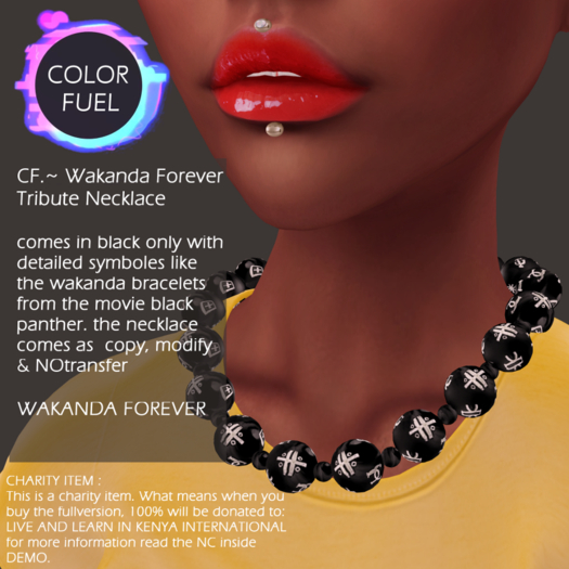 CF.~ WakandaForever Tribute Necklace