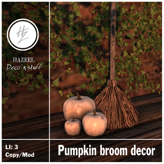 .::Hazeel::. Pumpkin broom decor {Boxed}- ADD
