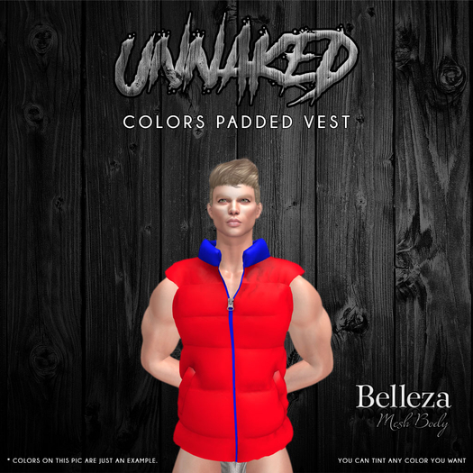 Second Life Marketplace - UNNAKED / PADDED VEST / JAKE / COLORS