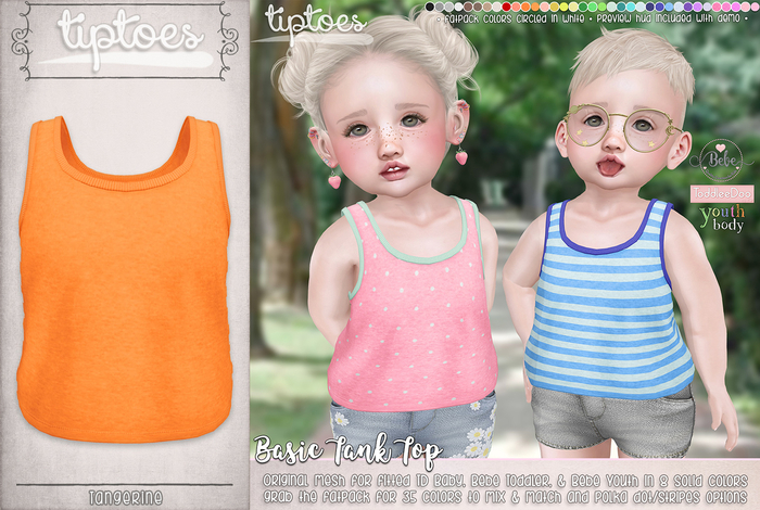 . tiptoes - Basic Tank Top - Tangerine