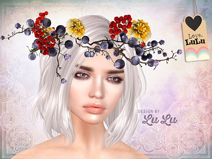 *LODE* Head Accessory - Marigold Wreath [red berries]