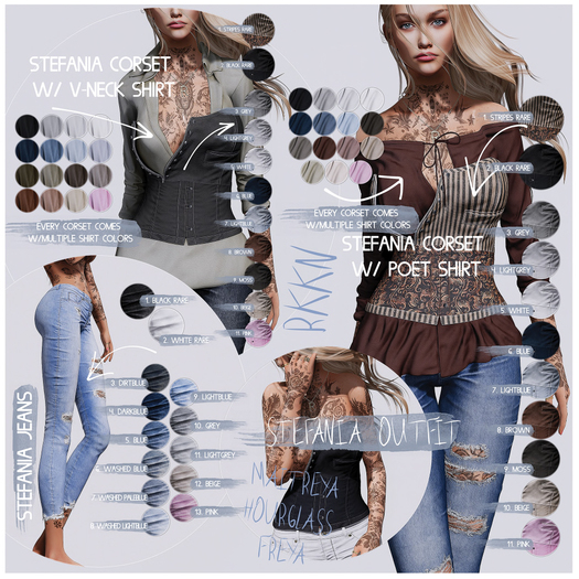 RKKN. Stefania Jeans White RARE/HG