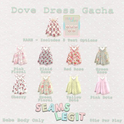 Second Life Marketplace - Seams Legit - Dove Dress (Red Rose) Second Life Marketplace - Seams Legit - Dove Dress (Red Rose)