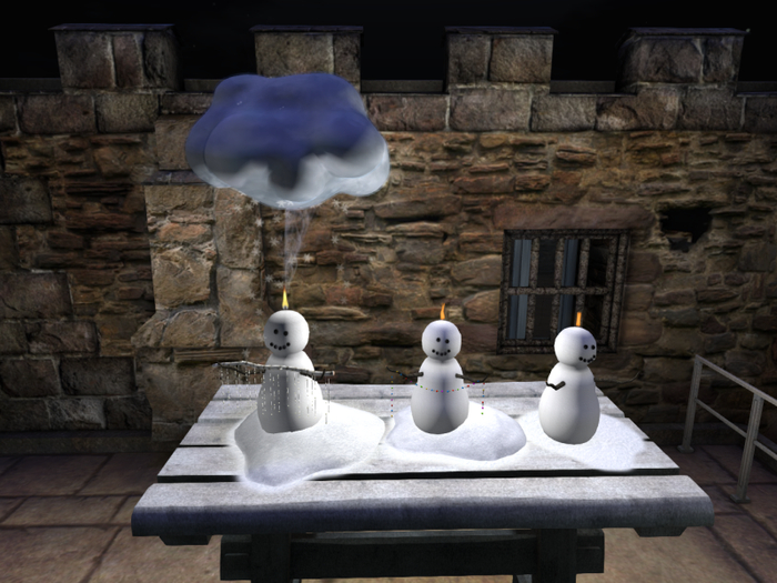 VRDz Decor Super Delux Snow Man Winter Candle + Menu