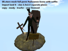 SR.store mesh full perm Halloween Scene with coffin