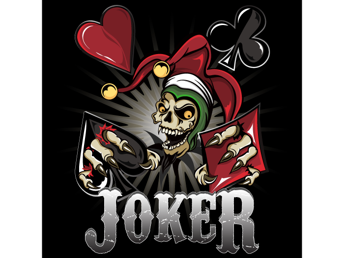 Joker Poker Skull Poster