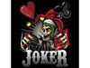 Joker poker skull poster