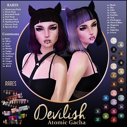 [Atomic] Hair Gacha // Devilish - Electric RARE