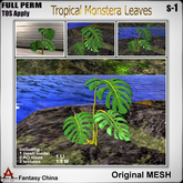 FC- FP Mesh Tropical Monstera Leaves s-1 B