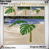 FC- FP Mesh Tropical Monstera Leaves s-5 B