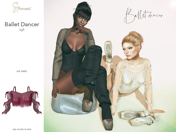 S&P Ballet top berry (wear to unpack)