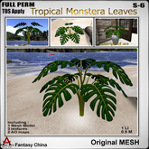 FC- FP Mesh Tropical Monstera Leaves s-6 B