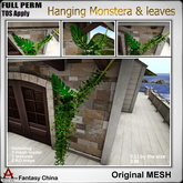 FC- FP Mesh Hanging Monstera & leaves B