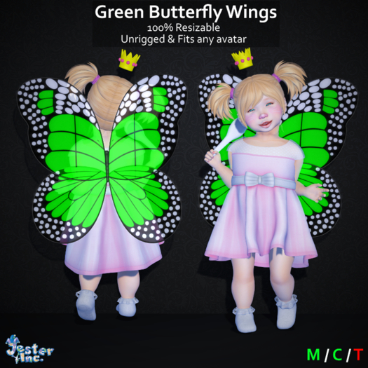 [Jester Inc.] Green Butterfly Wings!