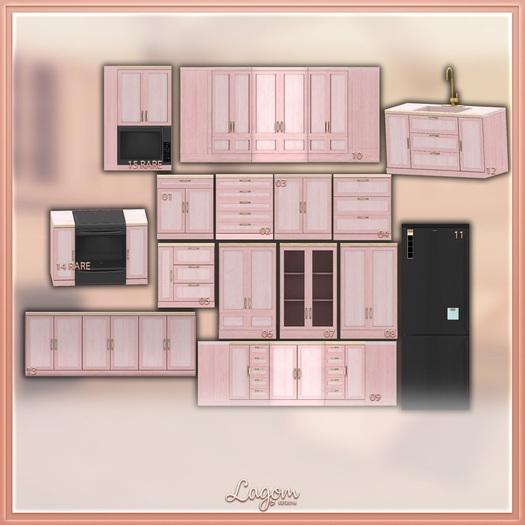 06. Lagom - Pink Kitchen [Cabinet A]
