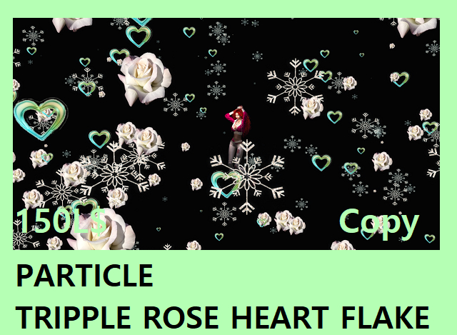 PARTICLE TRIPPLE ROSE HEART FLAKE