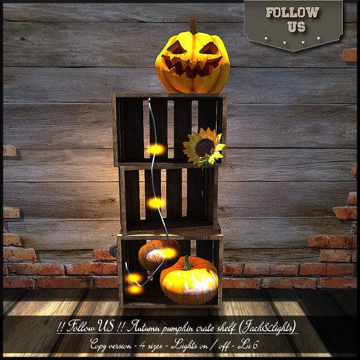 !! Follow US !! Autumn pumpkin crate shelf (jacklights)COPY BOX