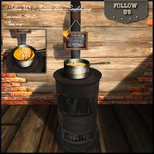 !! Follow US !! Autumn stove - Pumpkin soup COPY BOX