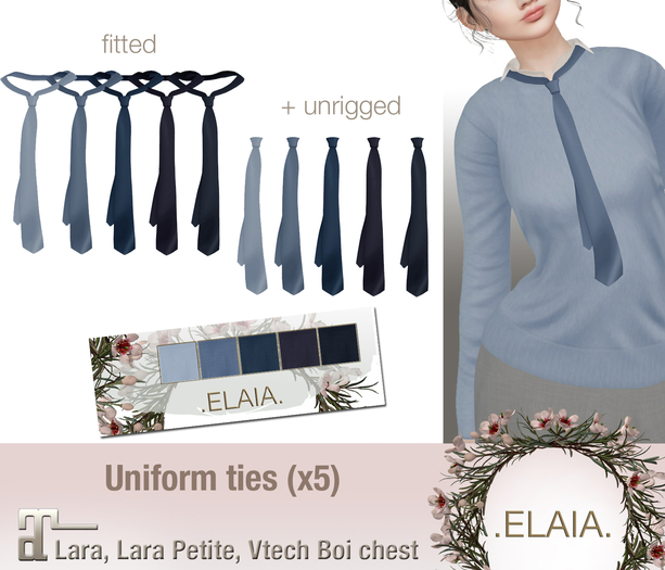 .Elaia. Uniform tie {Maitreya} Blues