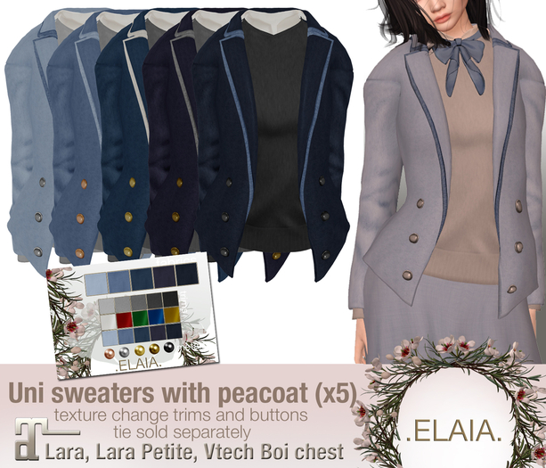 .Elaia. Uniform sweater .w/ peacoat {Maitreya} Blues
