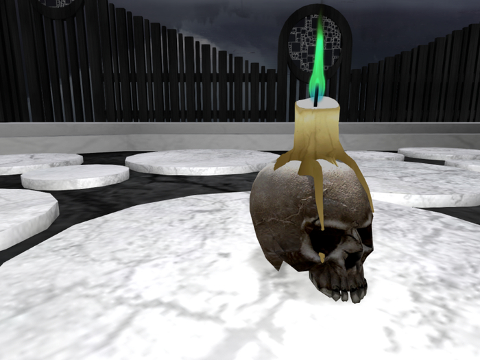 VRDz Decor Skull Candle  + Menu