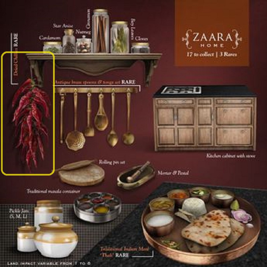 Zaara : Dried chillies RARE