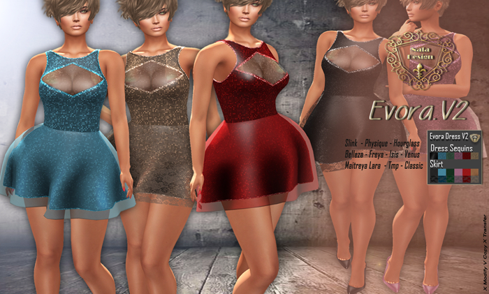 Nala Design - Evora Dress V2  - For Mesh Bodies and Classic