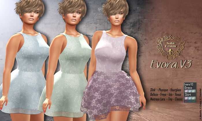 Nala Design - Evora Dress V3  - For Mesh Bodies and Classic