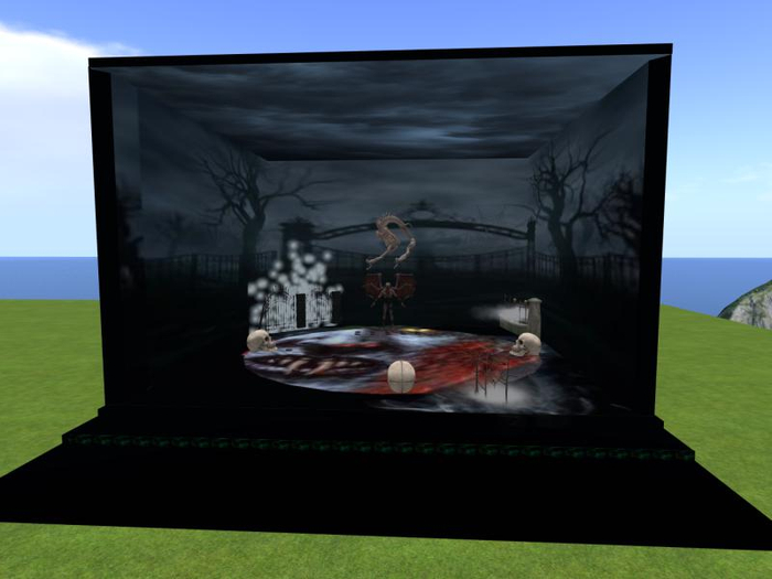 Simple halloween stage white Dance