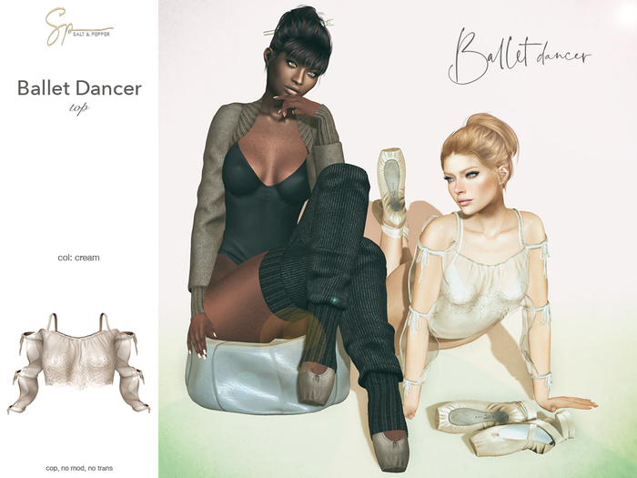 S&P Ballet top cream (wear to unpack)