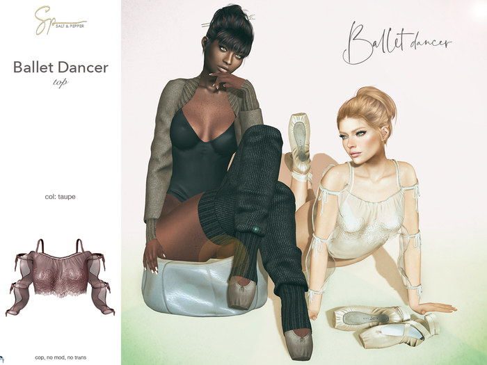 S&P Ballet top taupe (wear to unpack)