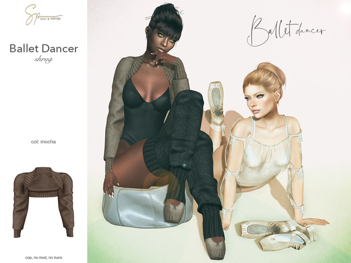 S&P Ballet shrug mocha (wear to unpack)