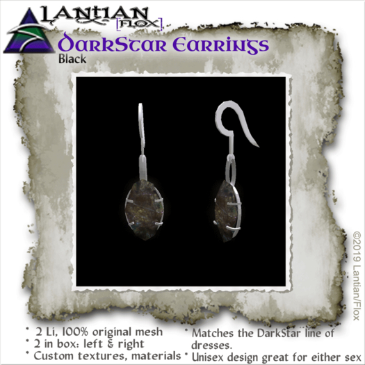 ~L/Fx~DarkStar Earring, black -  MCtbox