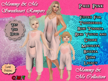 < SP > Mommy & Me Sweetheart Rompers - Pale Pink