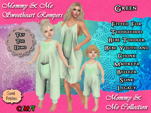 < SP > Mommy & Me Sweetheart Rompers - Green